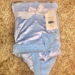Blue Plush Baby Blanket